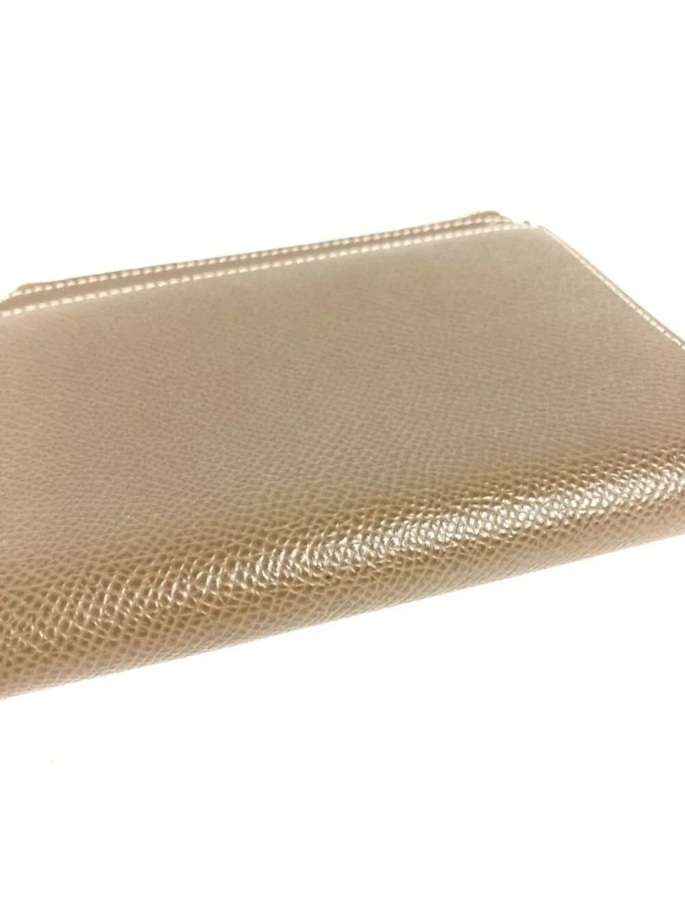 Hermes Notebook Cover EA Zip Leather Etoupe Gray Agenda